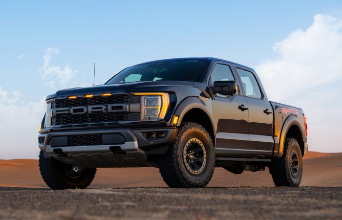 Der F-150 Raptor c in einer Wüste
